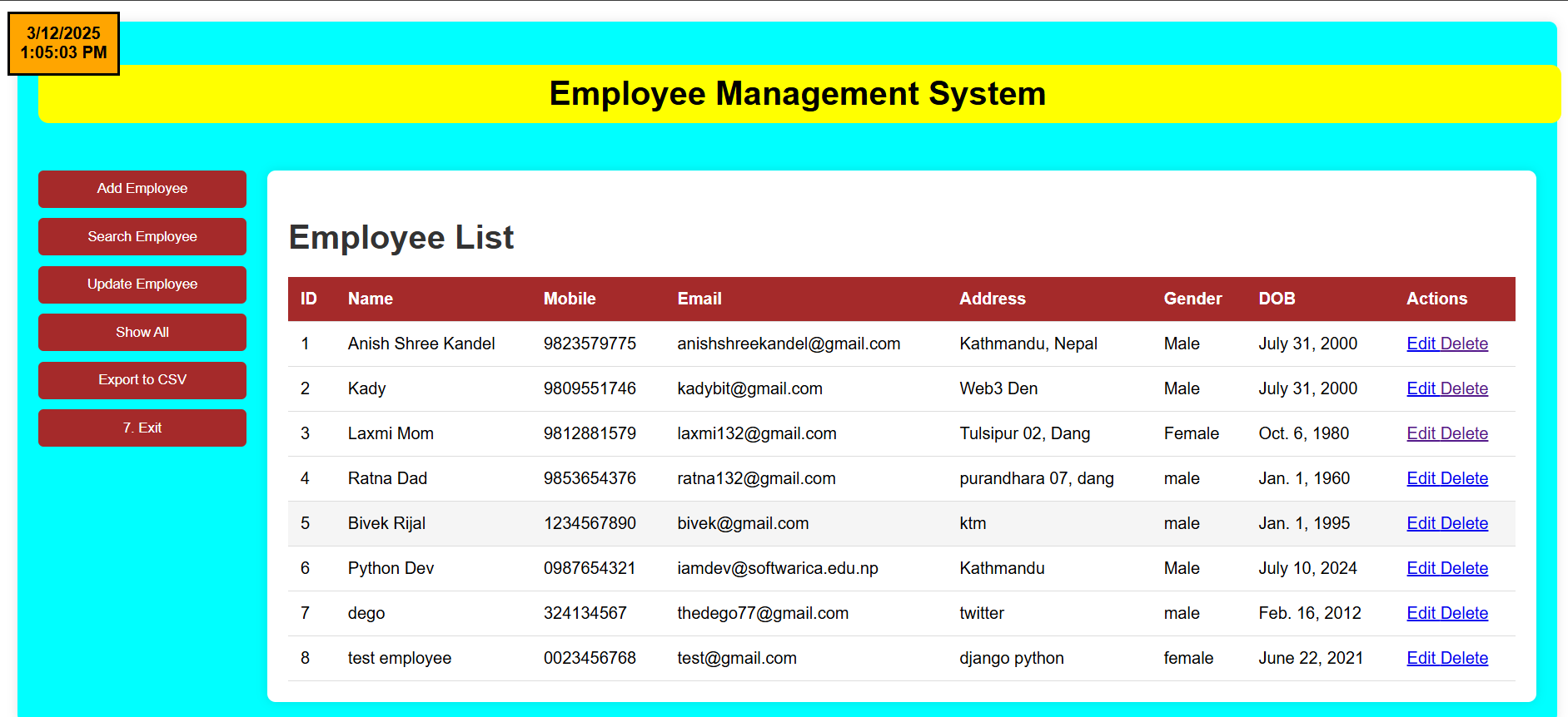 Employee Management System